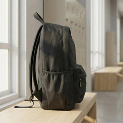 DB067 Black Allover Printed Backpack - BREACHIT