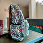 DB070 Blue Abstract Allover Printed Backpack - BREACHIT