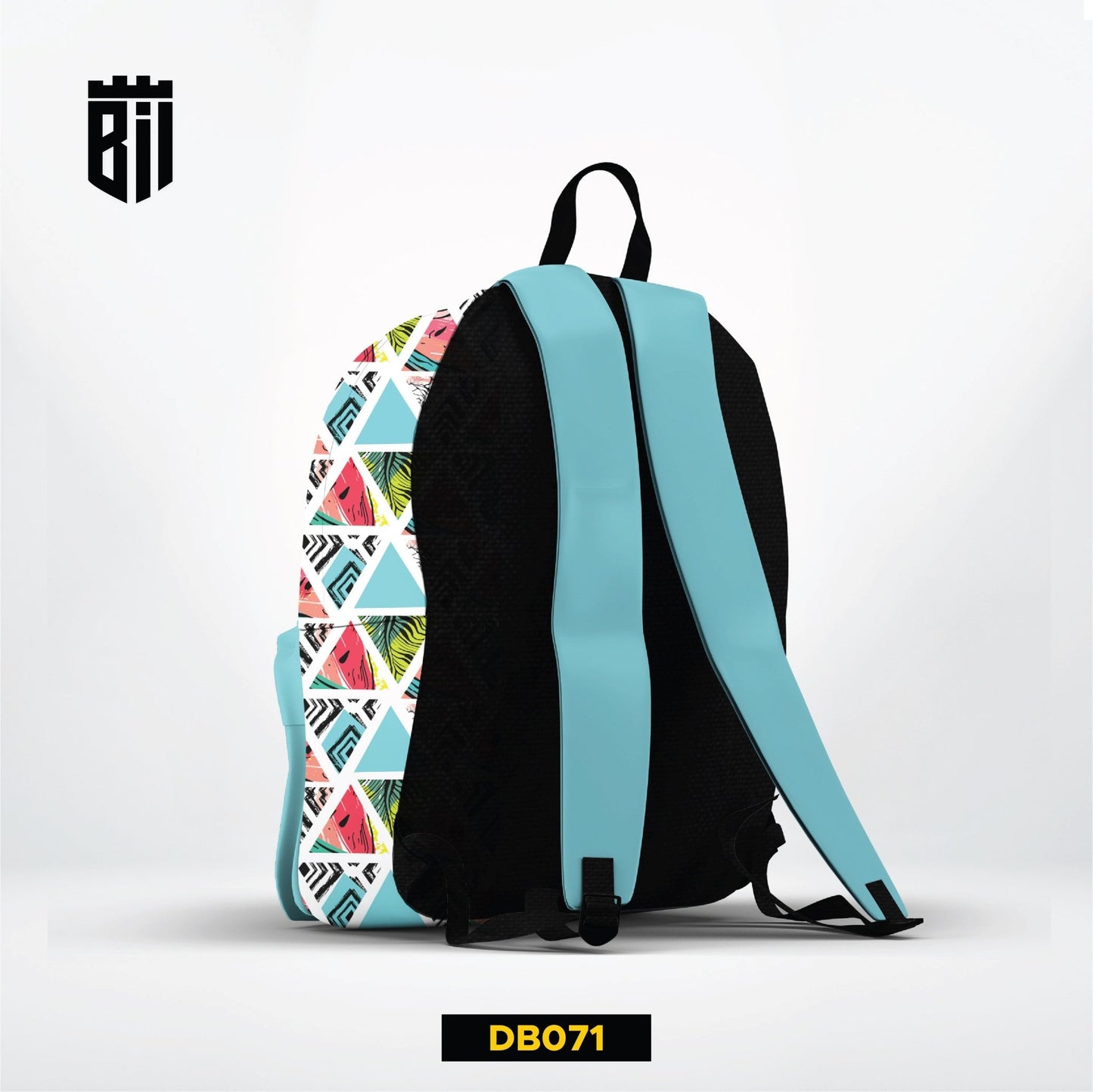 DB071 Colorful Abstract Allover Printed Backpack - BREACHIT