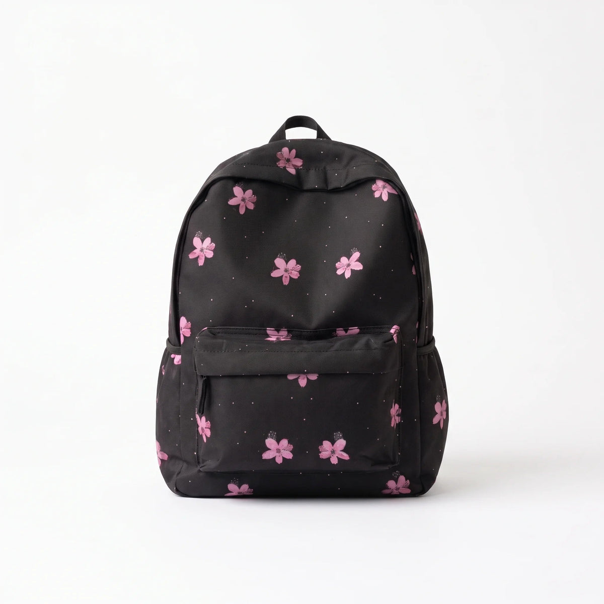 DB082 Pink Floral Art Allover Printed Backpack - BREACHIT