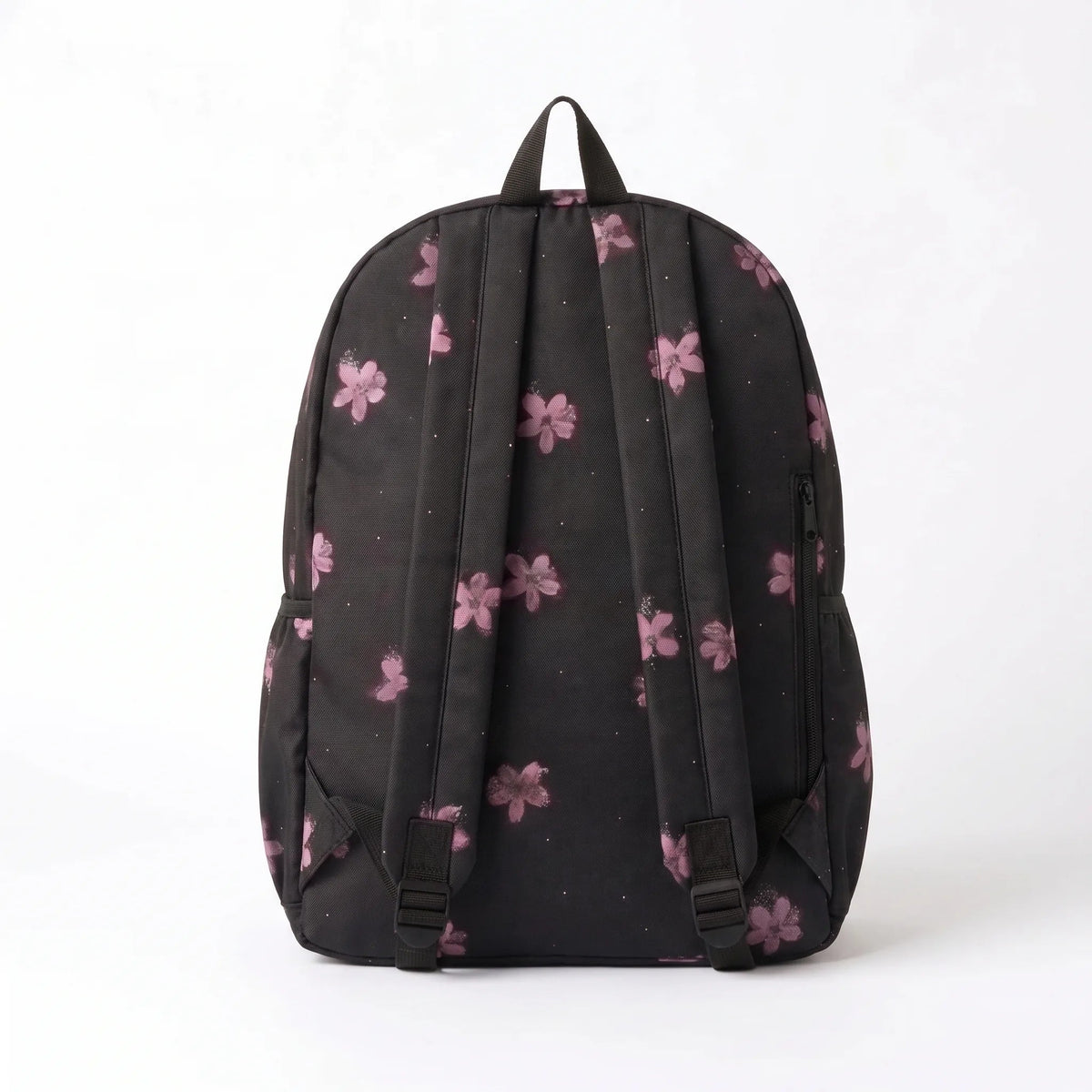 DB082 Pink Floral Art Allover Printed Backpack - BREACHIT