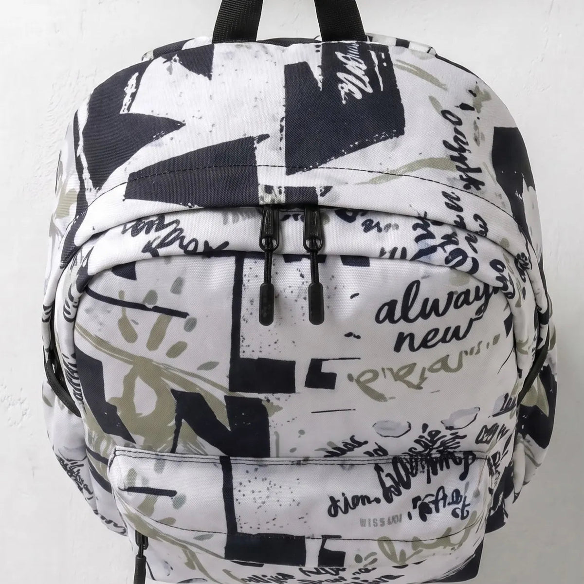 DB088 Typography Art Allover Printed Backpack - BREACHIT