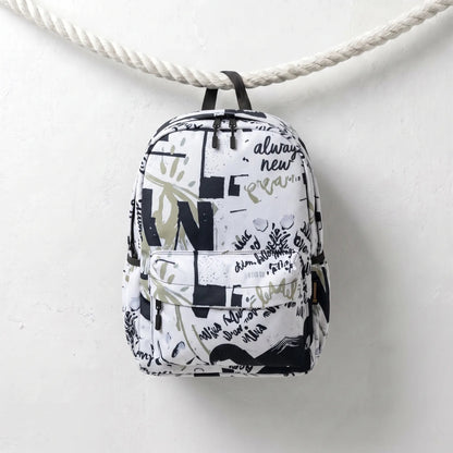 DB088 Typography Art Allover Printed Backpack - BREACHIT