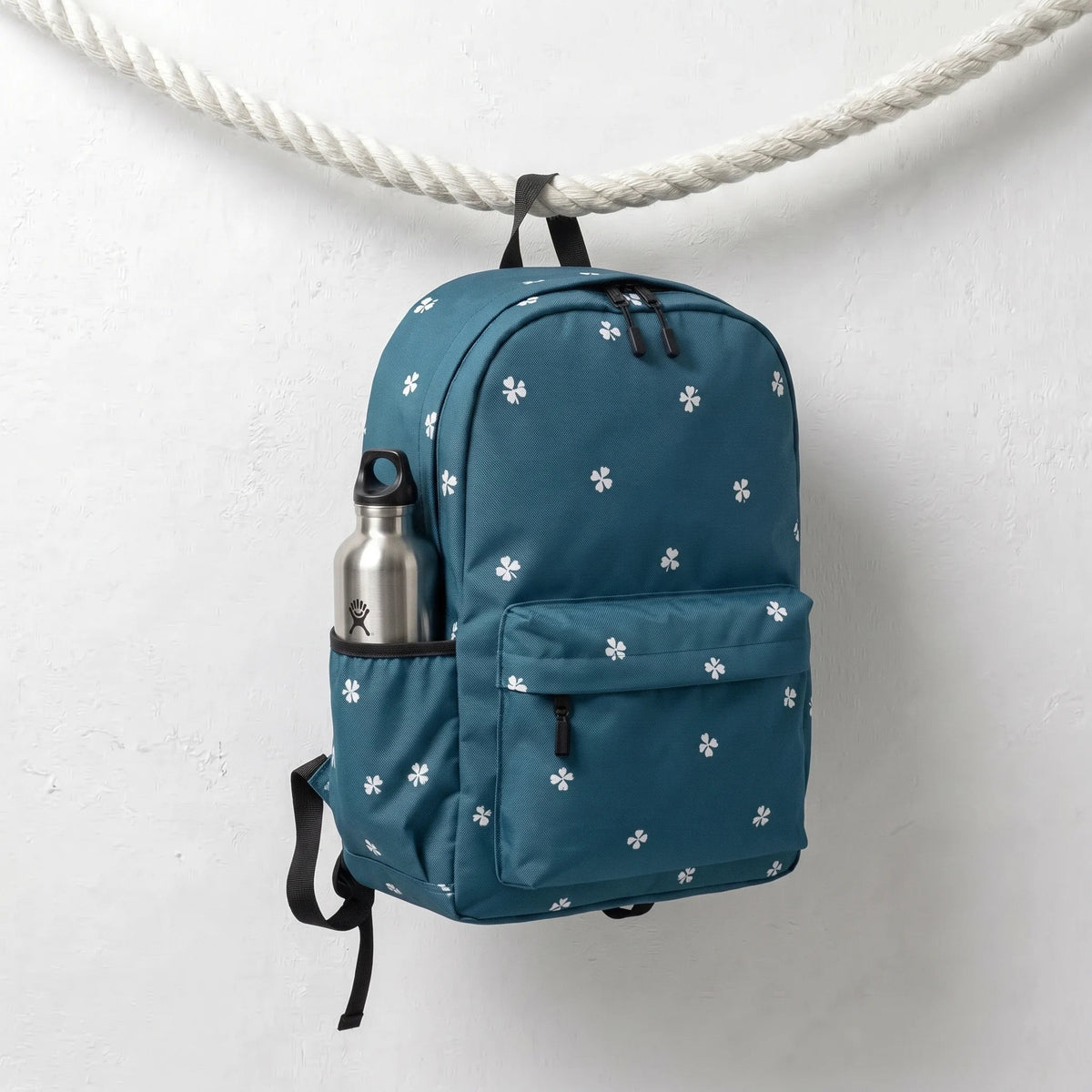 DB092 Flower Pattern Allover Printed Backpack - BREACHIT