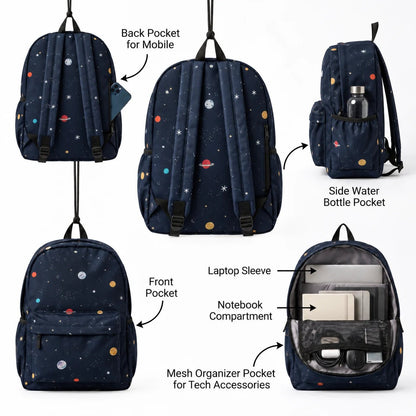 DB104 Galaxy Allover Printed Backpack - BREACHIT