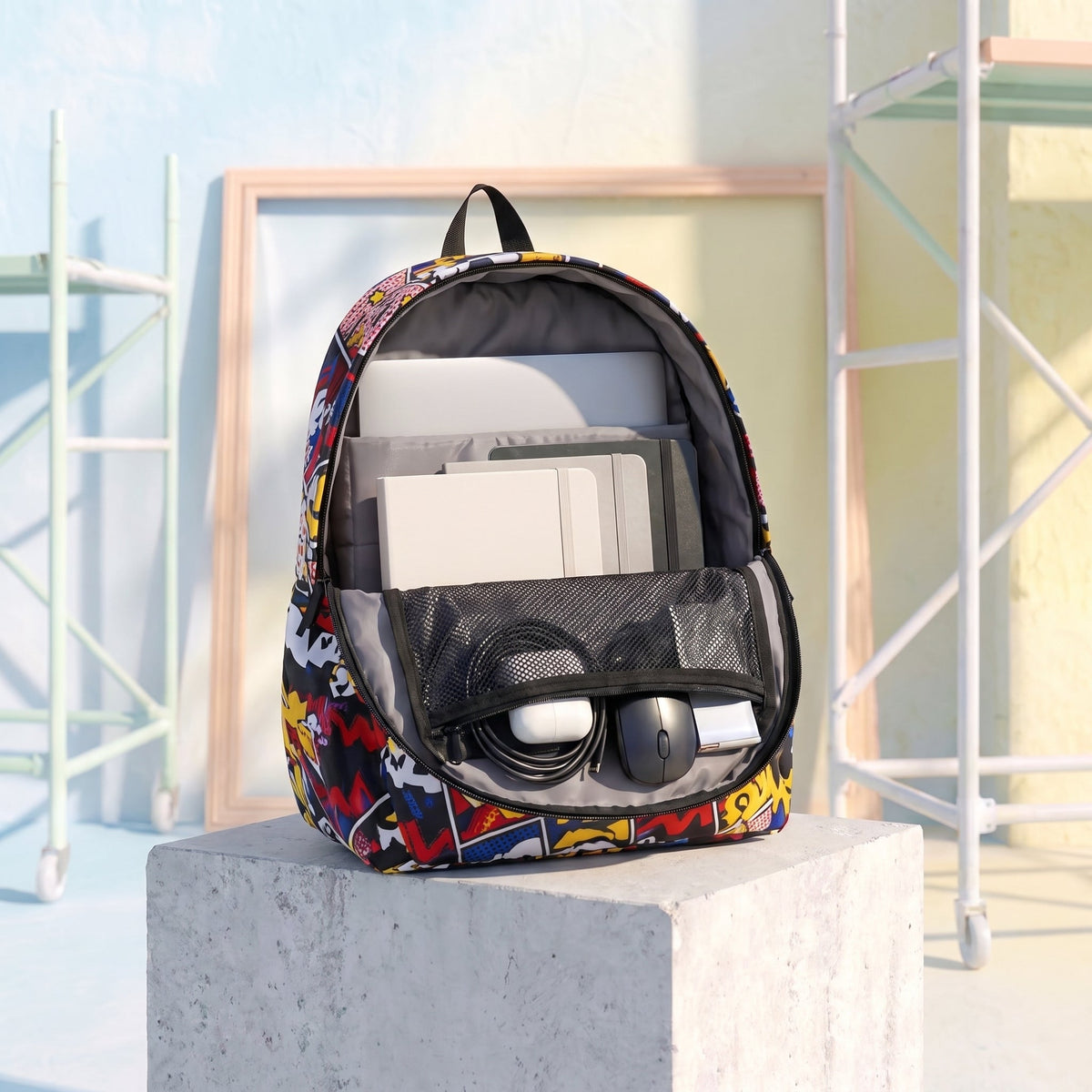 DB109 Comics Allover Printed Backpack - BREACHIT