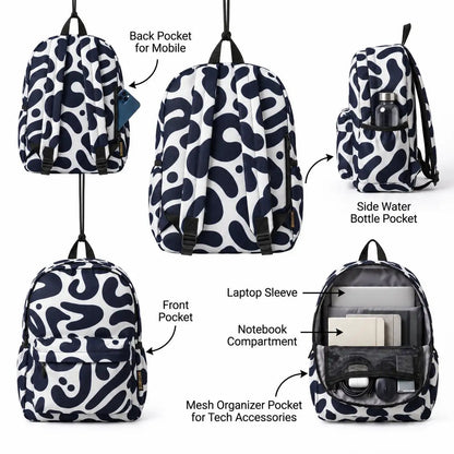 DB112 Doodle Dream Allover Printed Backpack - BREACHIT