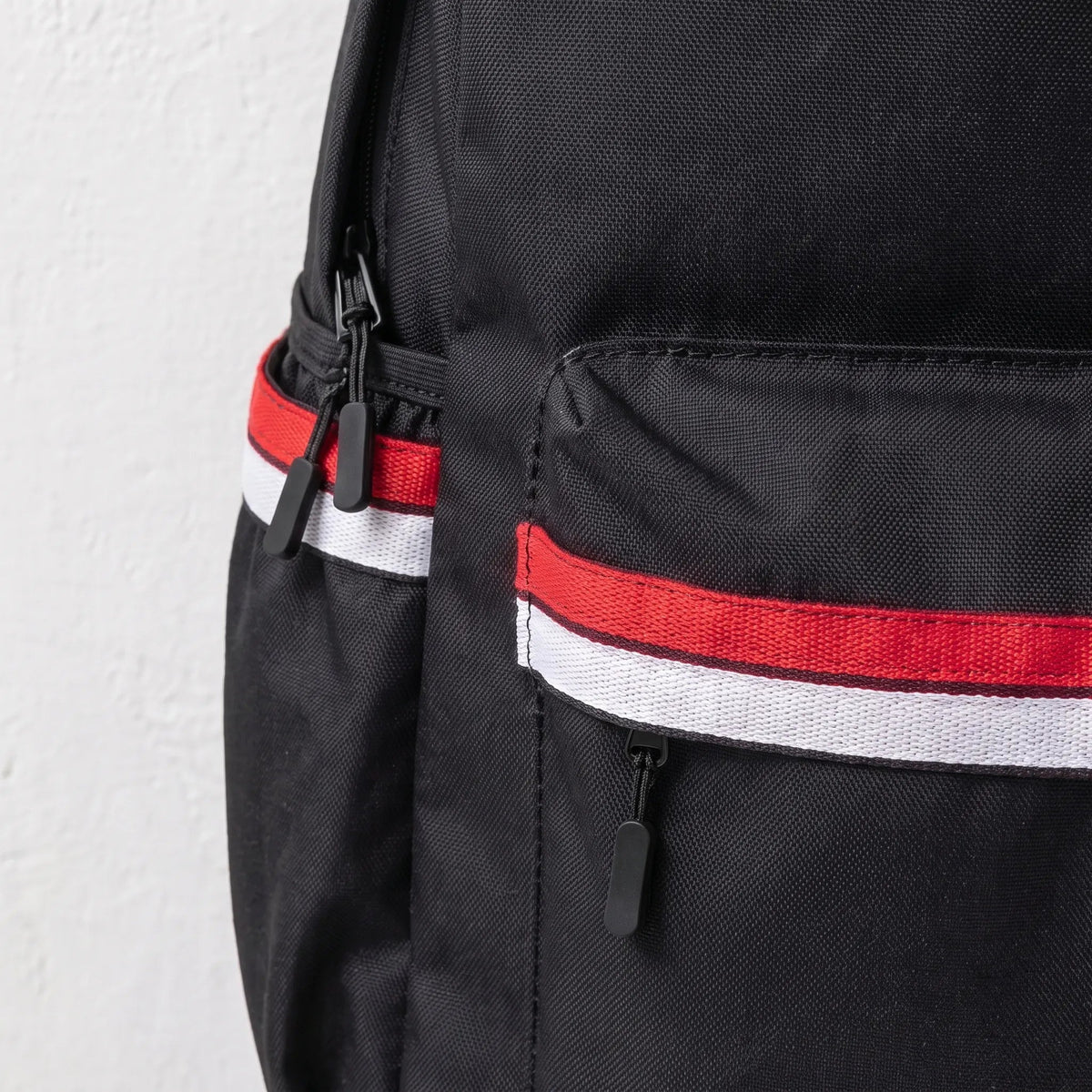 DB117 Black Striped Allover Printed Backpack - BREACHIT