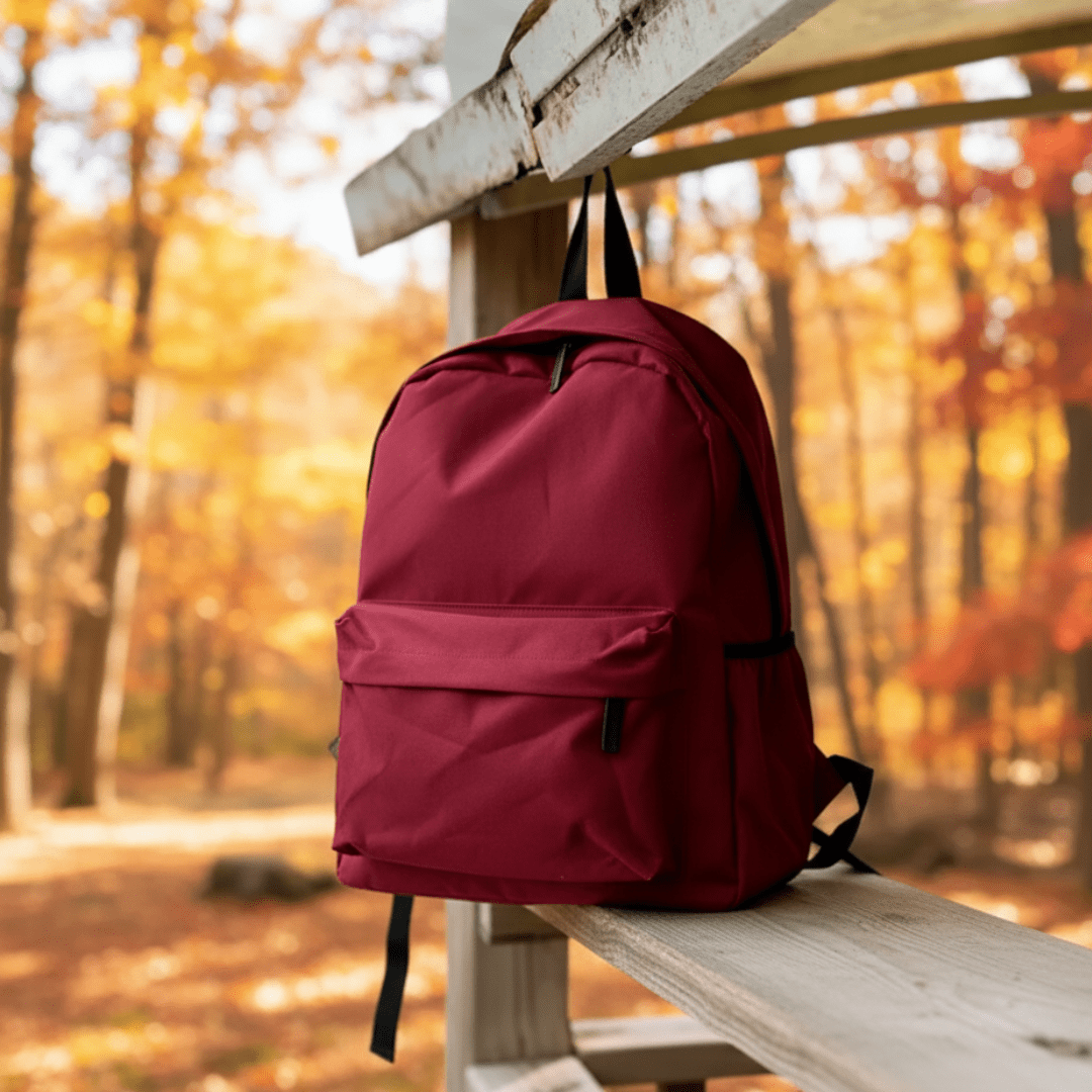 DB121 Maroon Allover Printed Backpack - BREACHIT