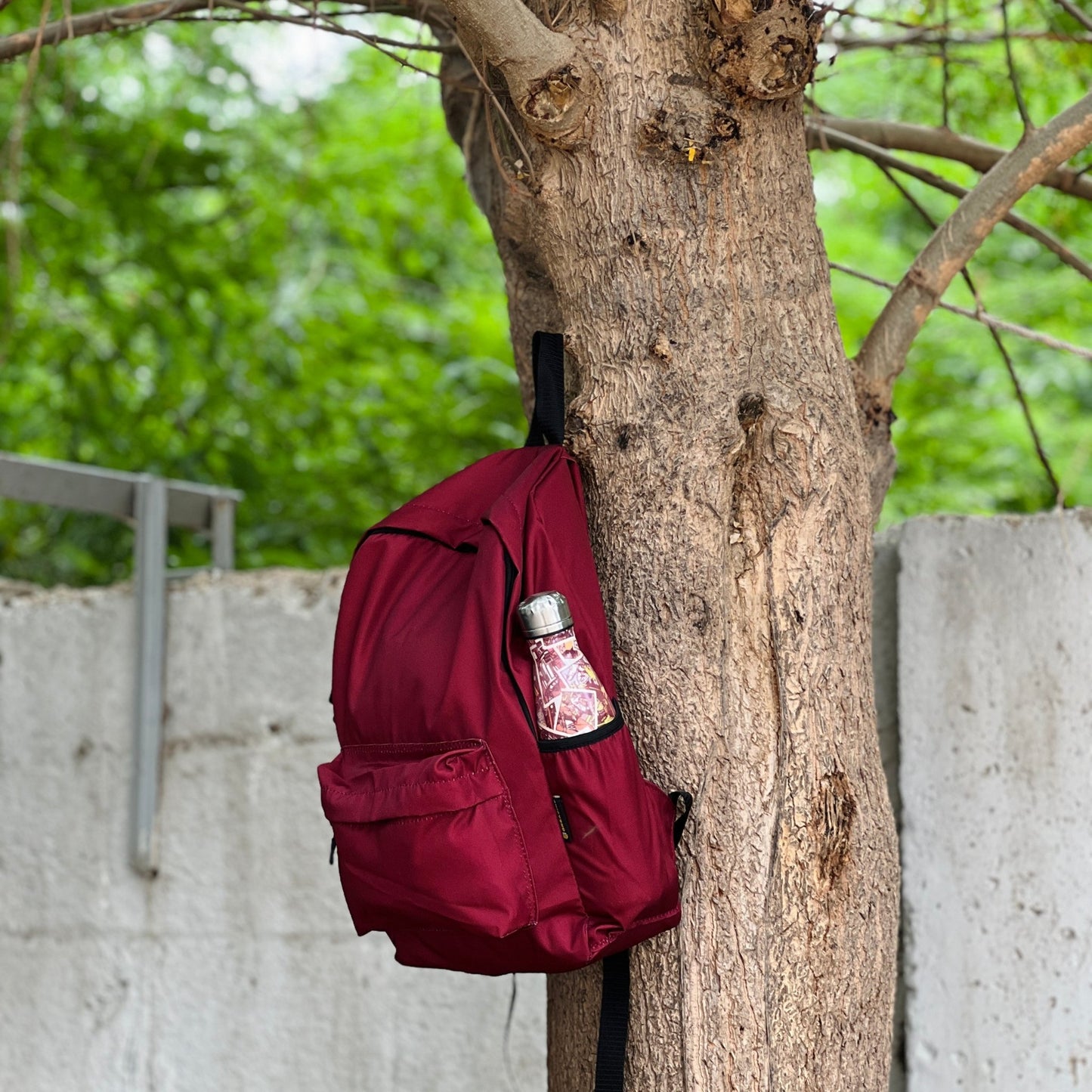 DB121 Maroon Allover Printed Backpack - BREACHIT