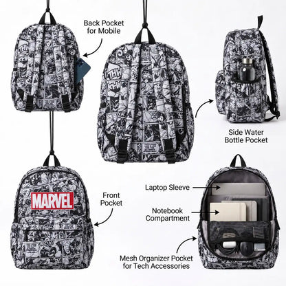 DB122 Marvel Allover Printed Backpack - BREACHIT