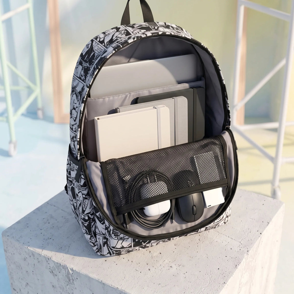 DB122 Marvel Allover Printed Backpack - BREACHIT