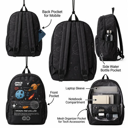DB138 Cosmic Circuit Allover Printed Backpack - BREACHIT