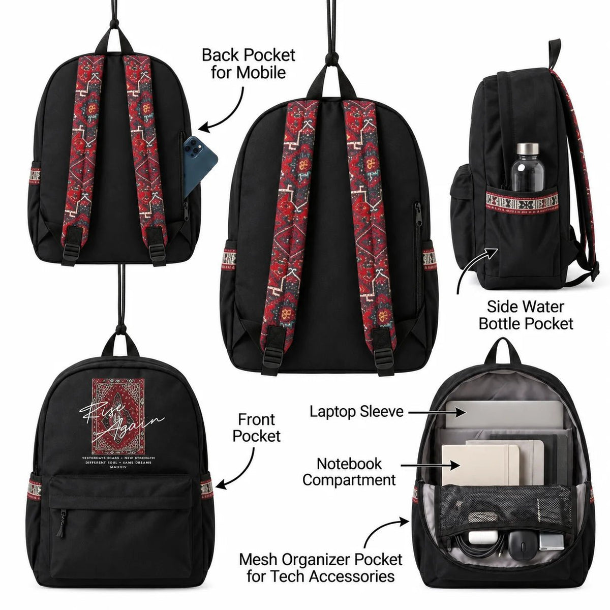 DB139 Urban Voice Allover Printed Backpack - BREACHIT