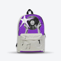 DB156 Vinyl Vibes Allover Printed Backpack - BREACHIT