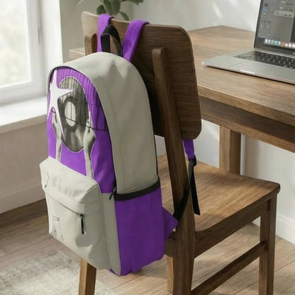 DB156 Vinyl Vibes Allover Printed Backpack - BREACHIT