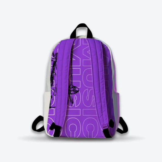 DB156 Vinyl Vibes Allover Printed Backpack - BREACHIT