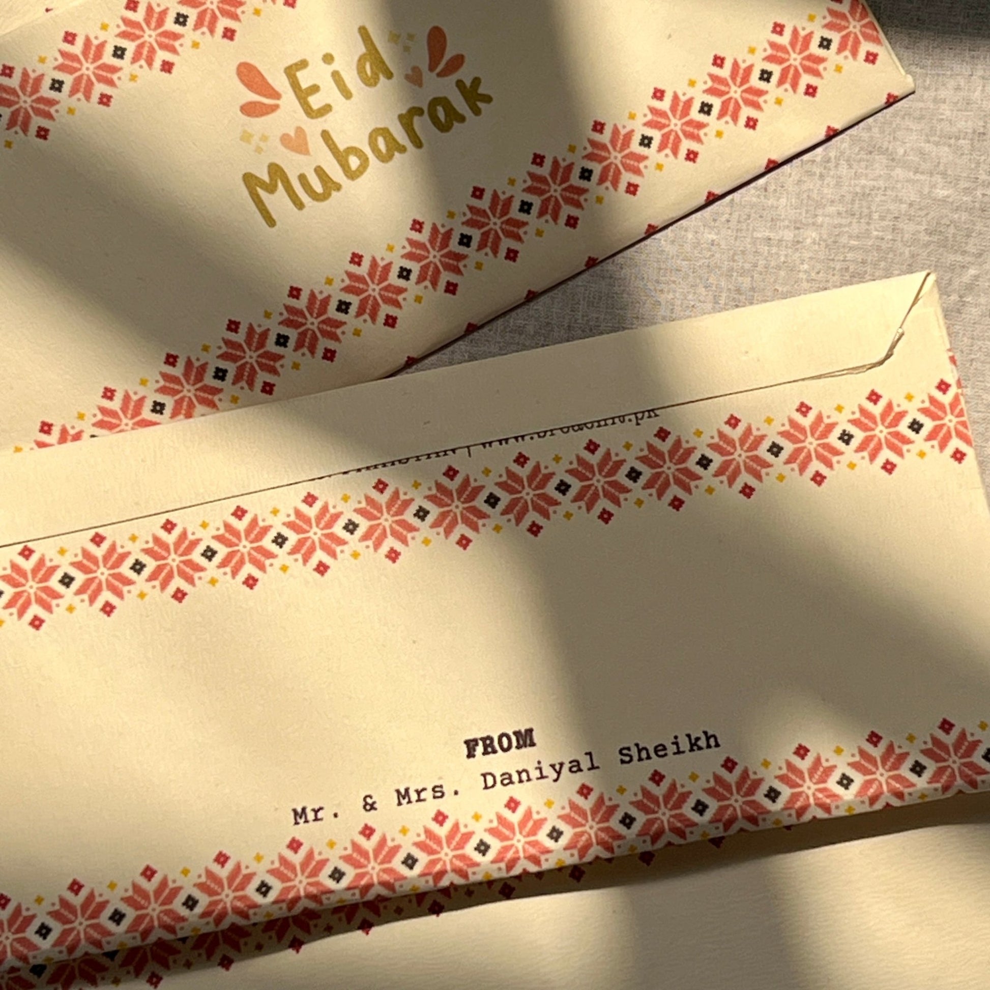 Eid Blooms | Your Name Textured Envelopes - BREACHIT