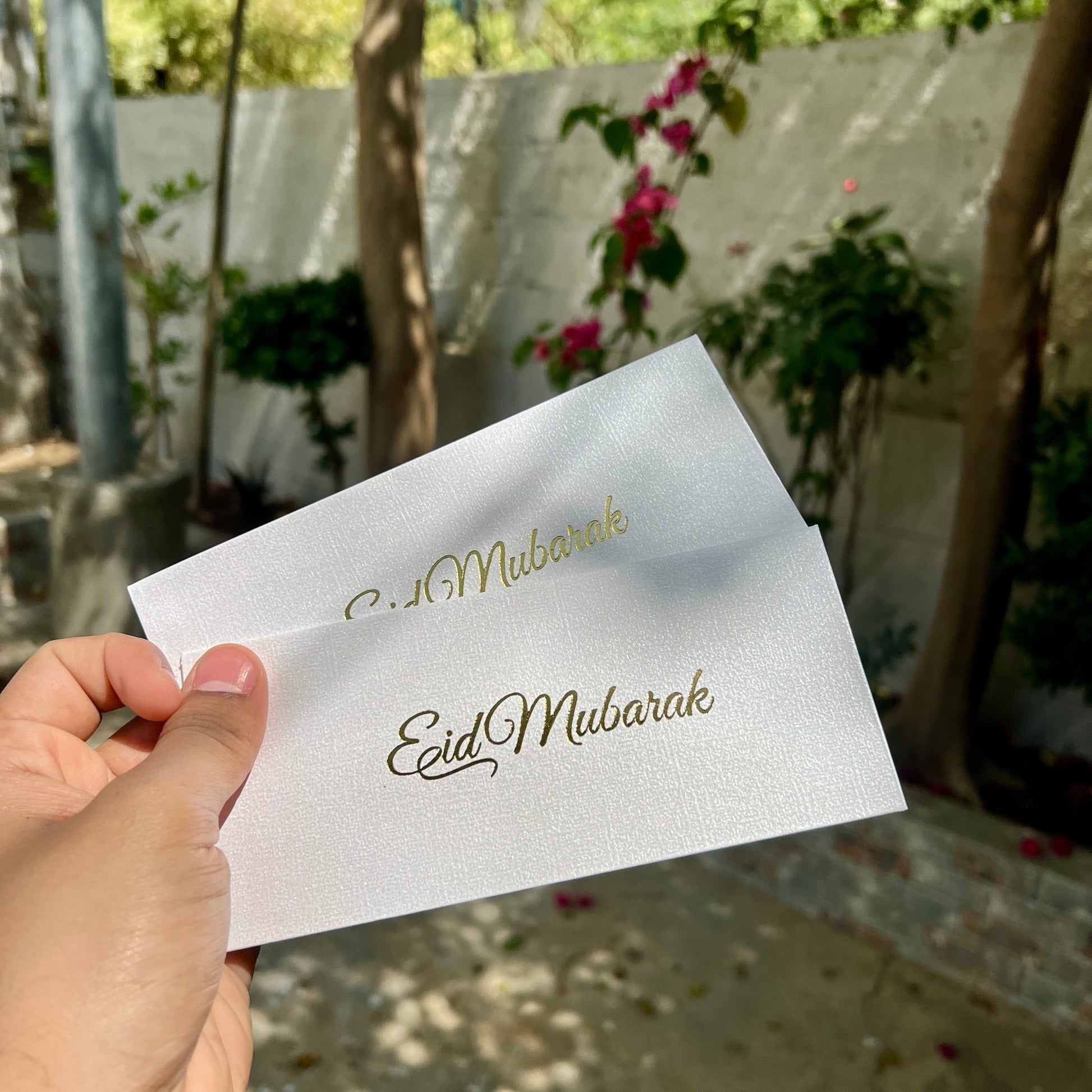 Eid Mubarak Gold Foil | Your Name Textured Envelopes - BREACHIT