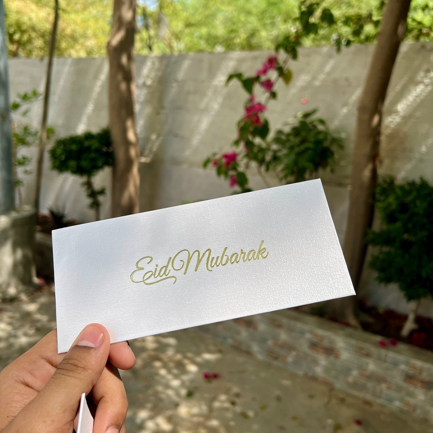 Eid Mubarak Gold Foil | Your Name Textured Envelopes - BREACHIT