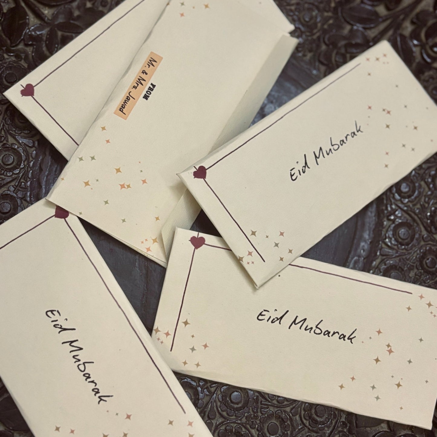 Eid Mubarak | Your Name Textured Envelopes - BREACHIT