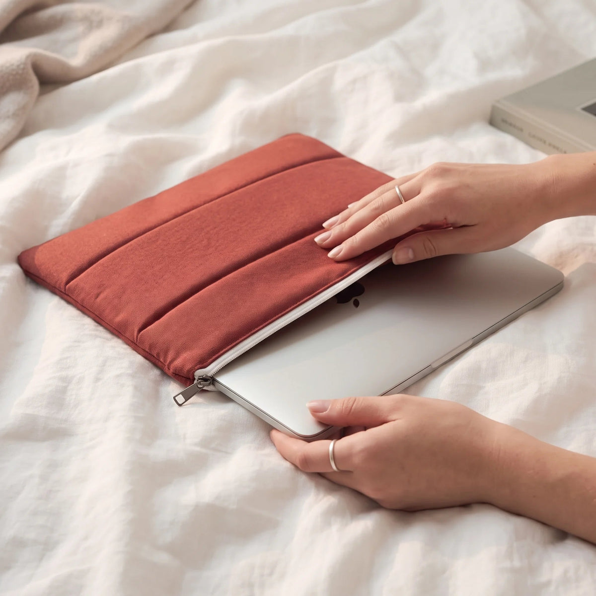 Ember Quilt Puffer Laptop Sleeve - BREACHIT