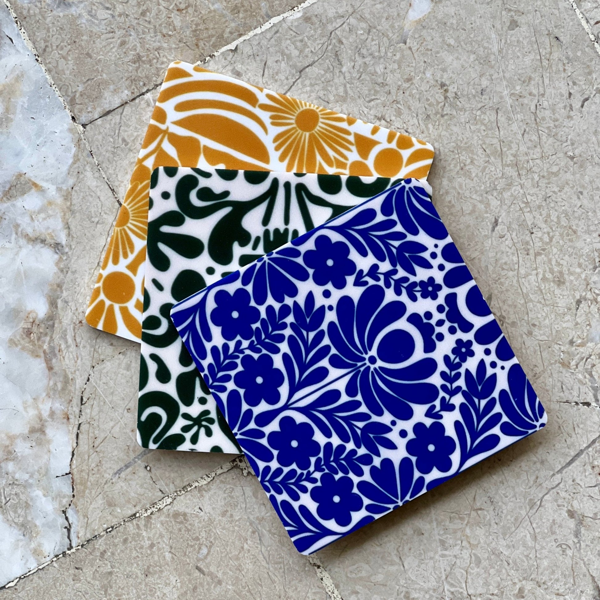 Floral Harmony Tea Coaster Set - BREACHIT