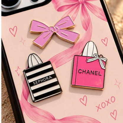 Girly Era 3D Metal Charm Mobile Case - BREACHIT