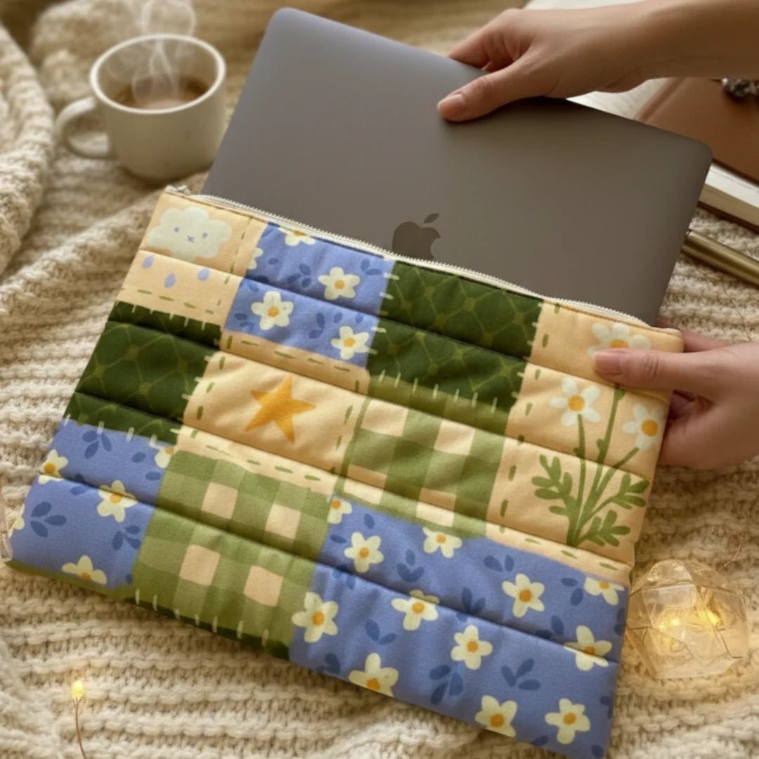 Harvest Meadow Quilt Puffer Laptop Sleeve - BREACHIT