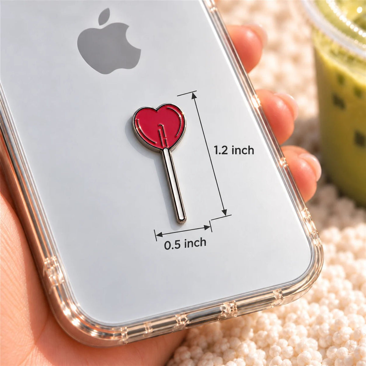 Heart Lollipop - Adhesive Metal Charm - BREACHIT