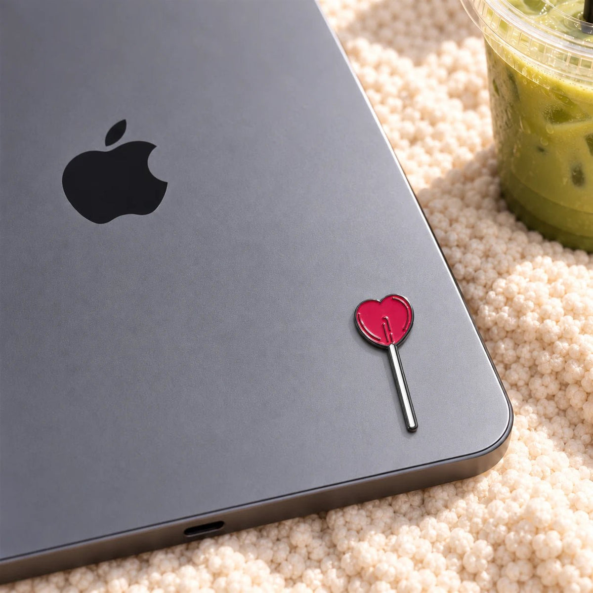 Heart Lollipop - Adhesive Metal Charm - BREACHIT