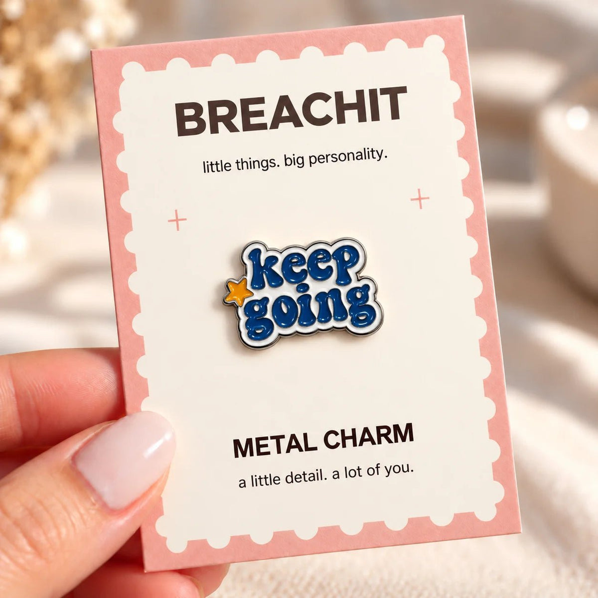 Keep Going - Adhesive Metal Charm - BREACHIT