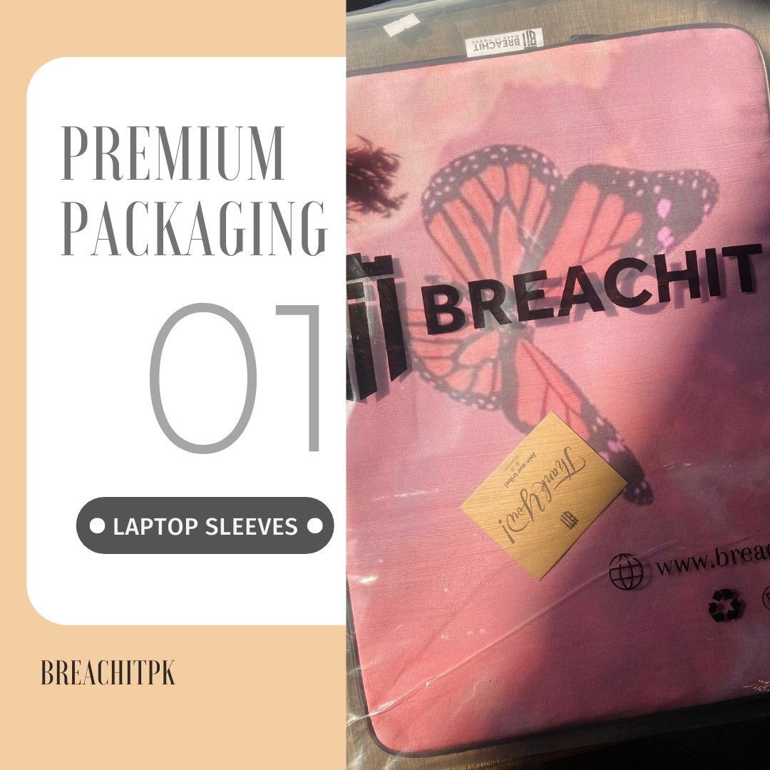 L145 Black Laptop Sleeve - BREACHIT