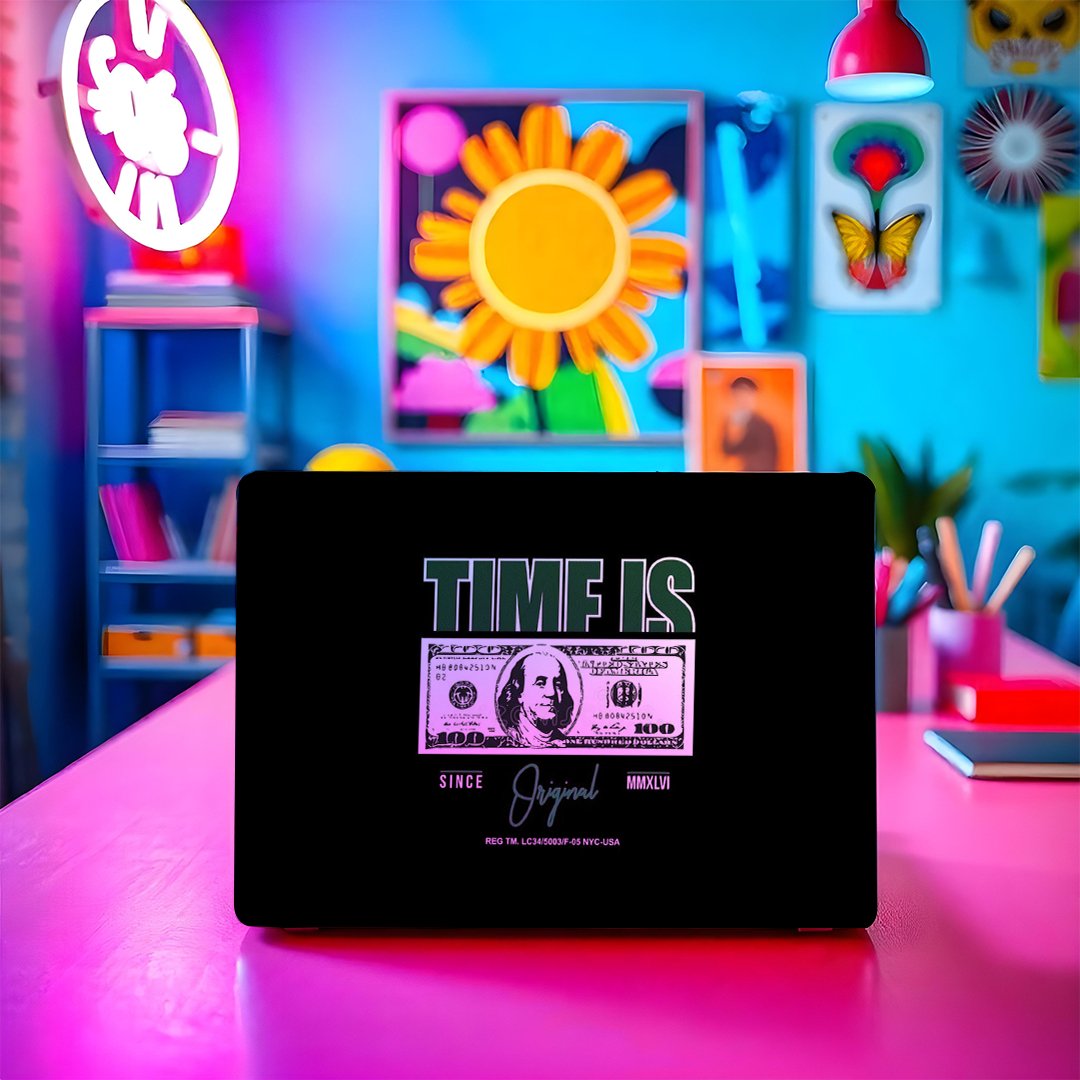 L202 Time is Money Laptop Skin - BREACHIT