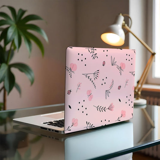 L214 Pink Floral Art Laptop Skin - BREACHIT