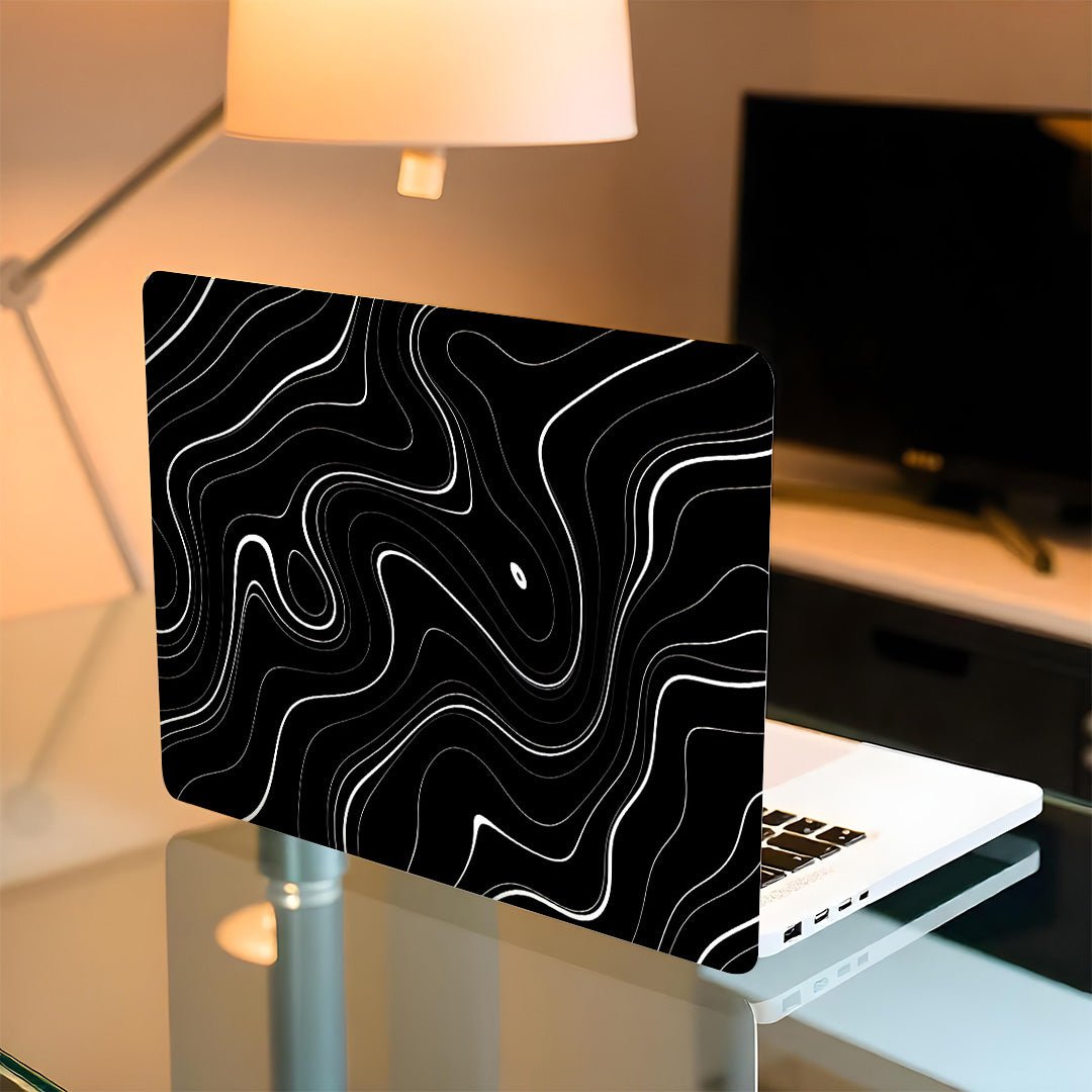 L233 Black lines Laptop Skin Cover | Make Your Own – BREACHIT