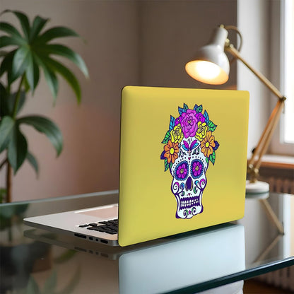 L236 flower Skull Laptop Sleeve - BREACHIT