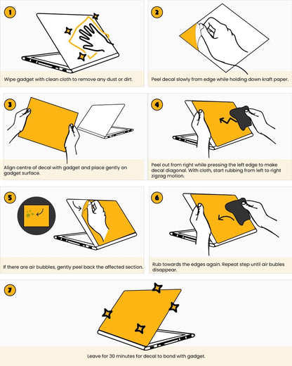 L255 Yellow Pattern Laptop Skin - BREACHIT