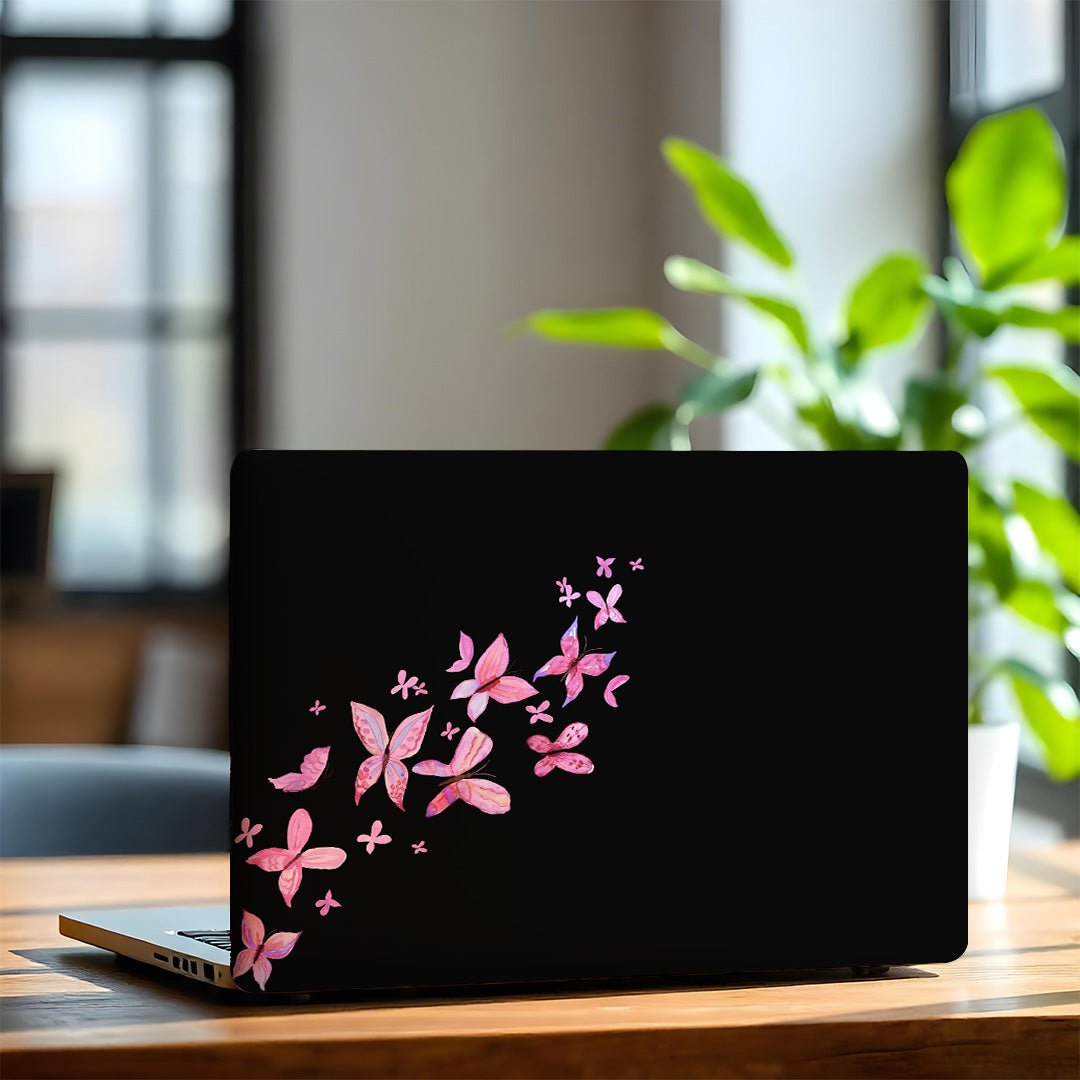 L271 Pink Butterflies Laptop Skin - BREACHIT