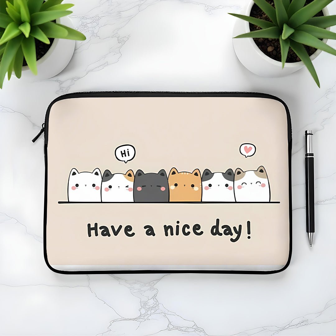 L296 Have A Nice Day Laptop Sleeve - BREACHIT