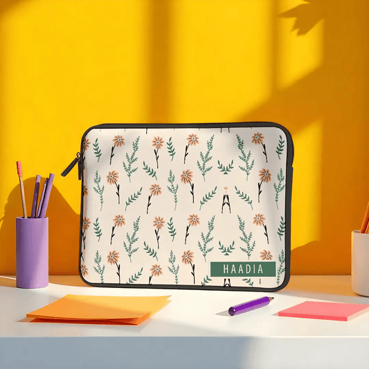 L313 Terracotta Garden Name Laptop Sleeve - BREACHIT
