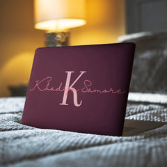 L317 Crimson Initial Name Laptop Skin - BREACHIT