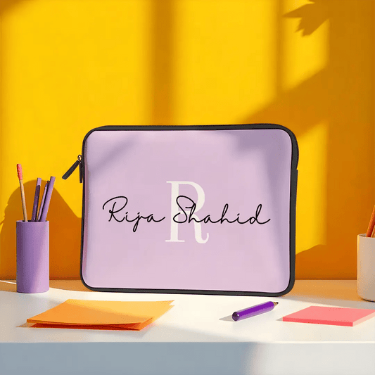 L318 Lilac Whimsy Name Laptop Sleeve - BREACHIT