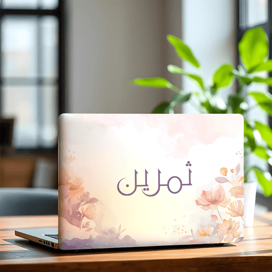 L321 Blush Bloom Name Laptop Skin - BREACHIT