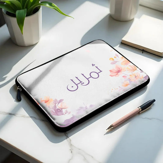 L321 Blush Bloom Name Laptop Sleeve - BREACHIT