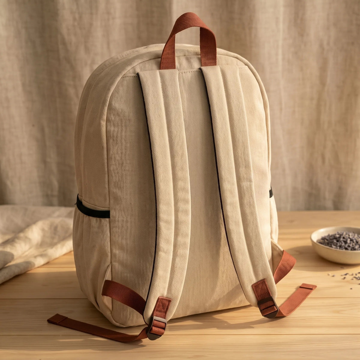 Lavender Bloom Embroidered Backpack - BREACHIT