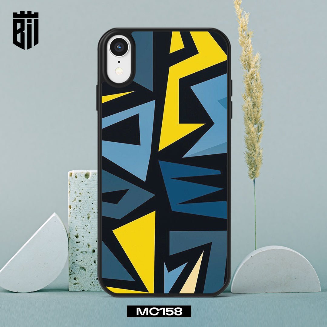 MC158 Blue Yellow Abstract Design Mobile Case - BREACHIT