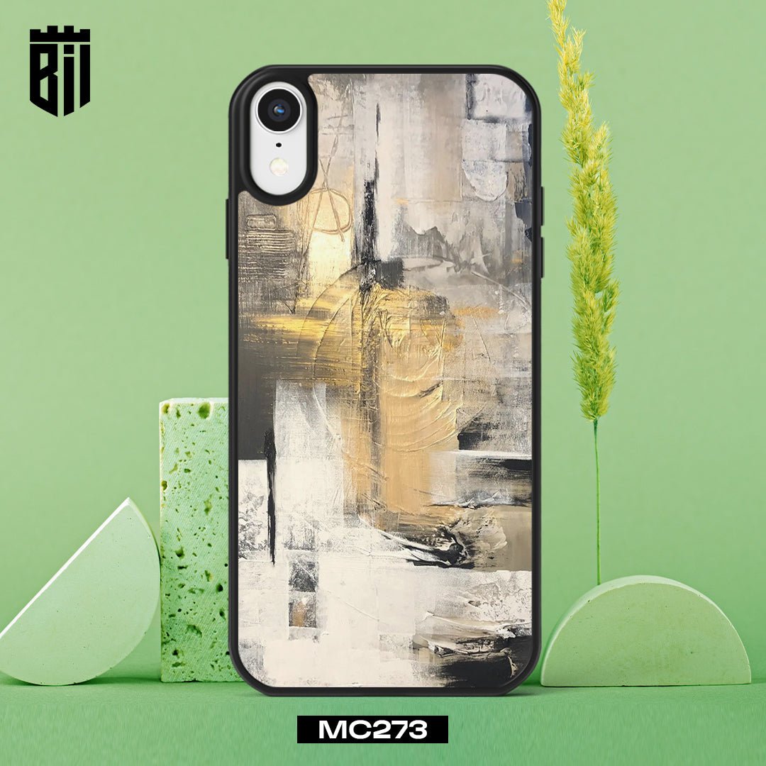 MC273 Gold Black Abstract Art Mobile Case - BREACHIT