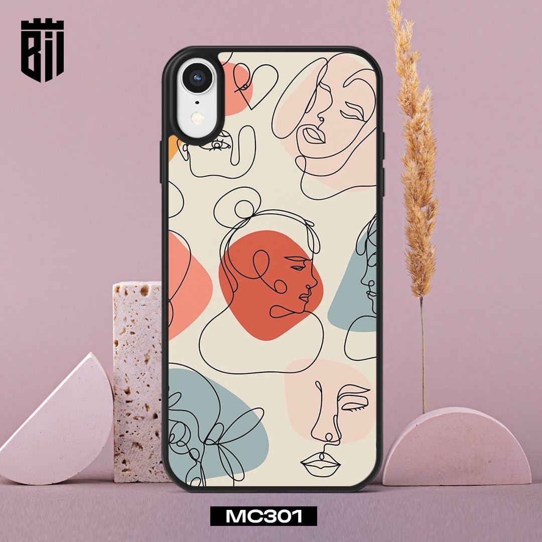 MC301 Face Line Pattern Mobile Case - BREACHIT