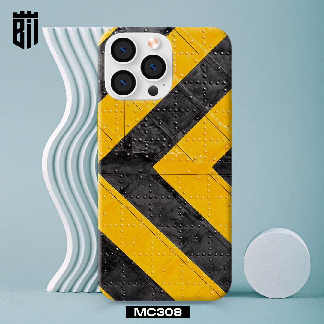 MC308 Yellow Black Pattern Mobile Case - BREACHIT